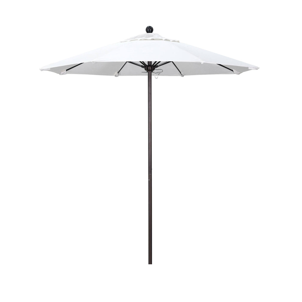7.5& Fiberglass Market Umbrella White Bronze Olefin K3270