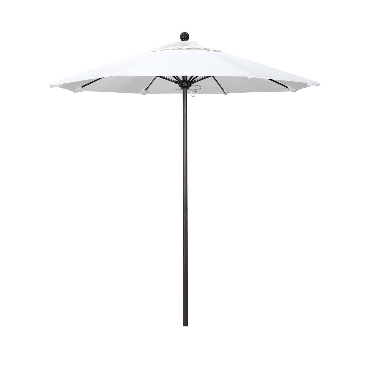 7.5& Fiberglass Market Umbrella White Bronze Olefin K3270