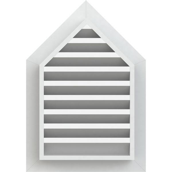 Peaked Top Gable Vent, PVC, 12/12 Pitch K382