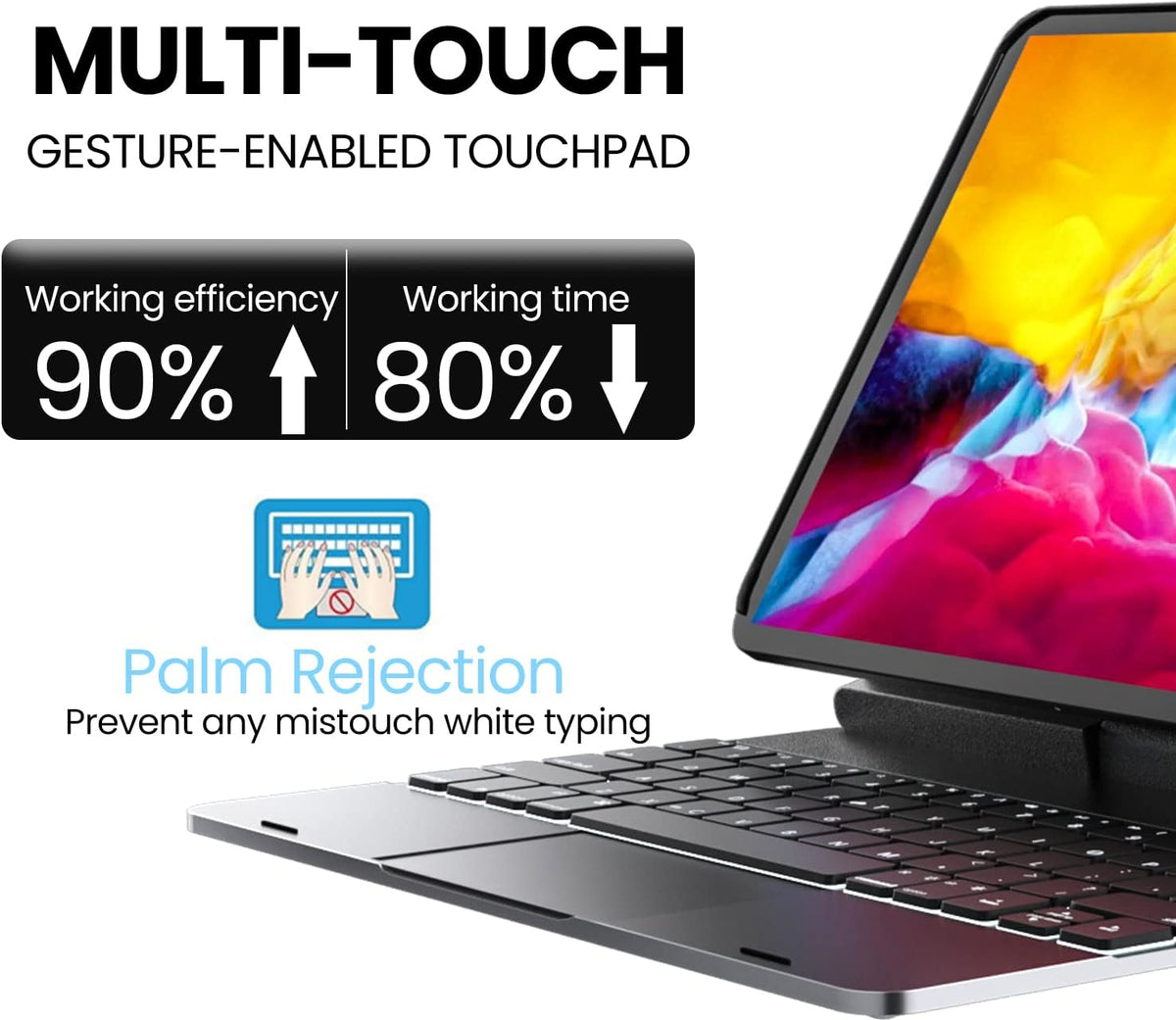 Black Aluminum Alloy Keyboard Case for iPad Air 4th Generation H7063