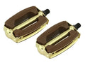 Rubber Pedals 1/2 Brown and Gold, Pair, Bike Part for Cruiser, BMX, Lowrider, Trike W855734