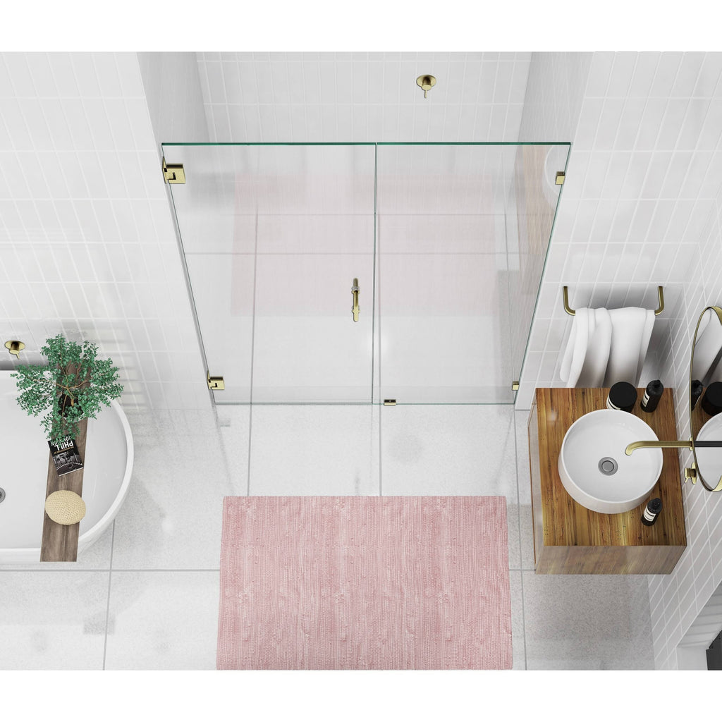Frameless Shower Door Wall Hinge Matte Black S110635