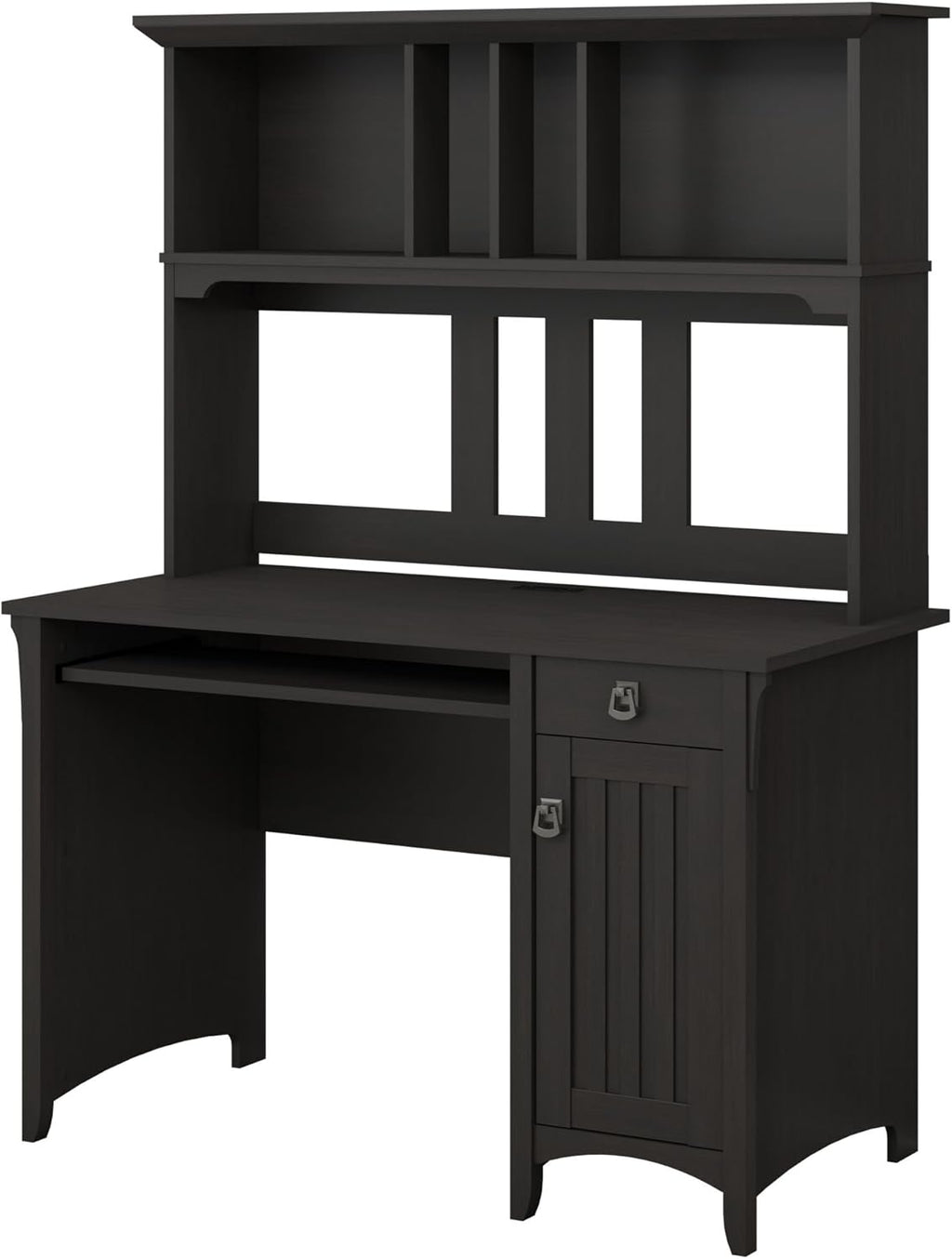Small Computer Desk with Hutch, Cape Cod Gray G93647