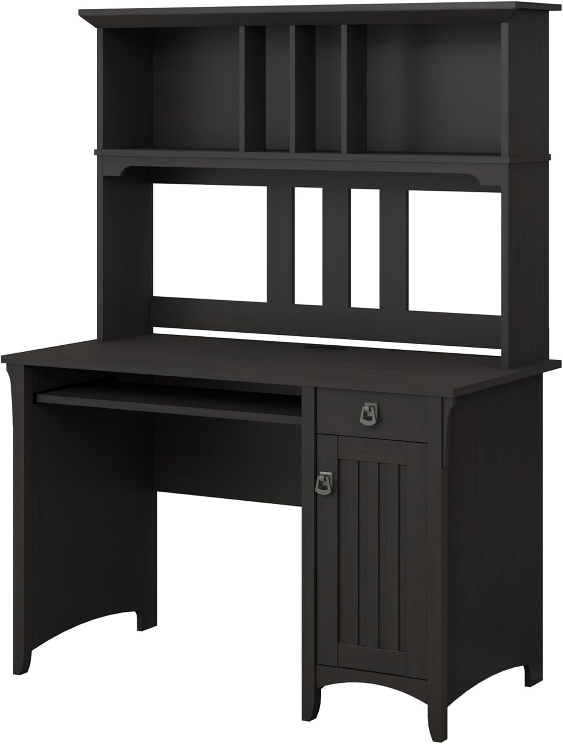 Small Computer Desk with Hutch, Cape Cod Gray G93647
