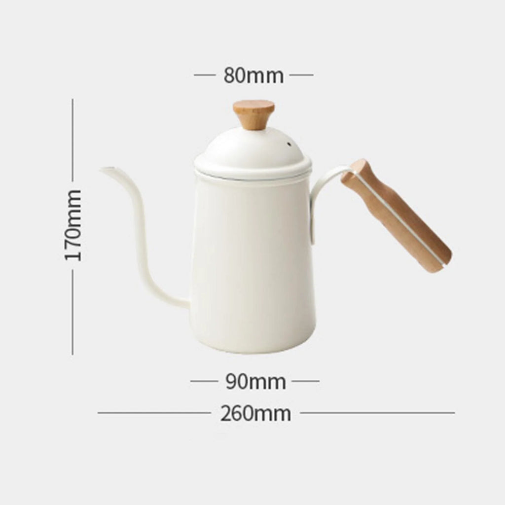 Beige Stainless Steel Gooseneck Coffee Kettle I21169