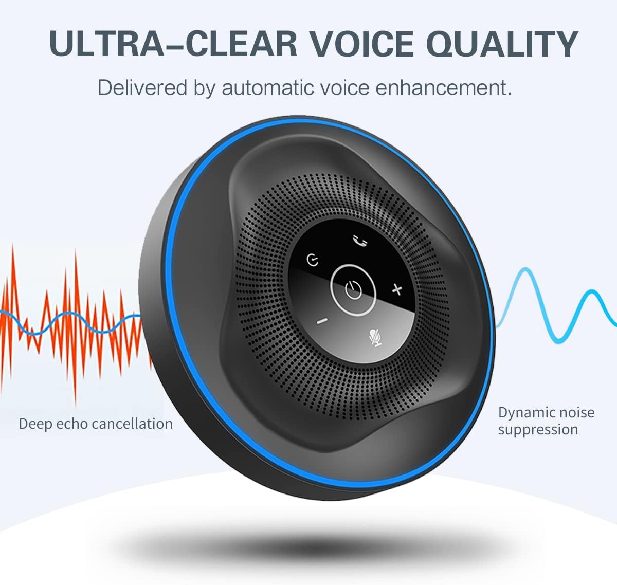 Bluetooth Speakerphone with 4 AI Noise Cancellation Mics U78012