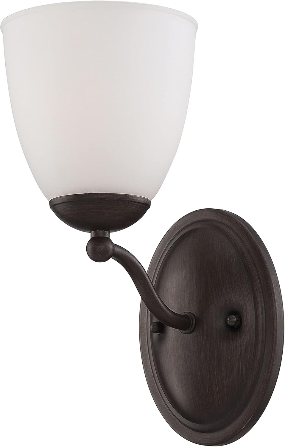 Frosted Glass Brushed Nickel Three Light Semi-Flush Dome Fixture V239572