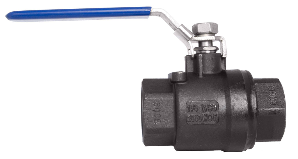 1-1/4 inch Carbon Steel Full Port Ball Valve, 2000PSI FxF NPT T540953