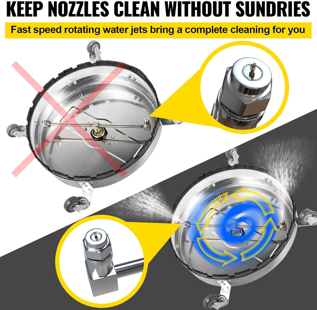 18 in 4000 PSI 304 Stainless Steel Pressure Surface Cleaner J978