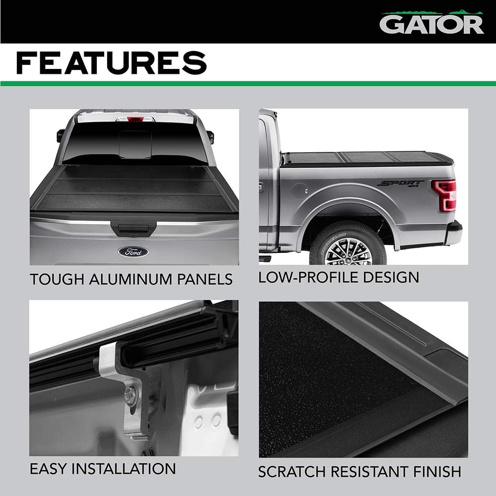 Hard Tri-Fold Truck Bed Tonneau Cover for Ford F-150 6' 7" Bed Q649281