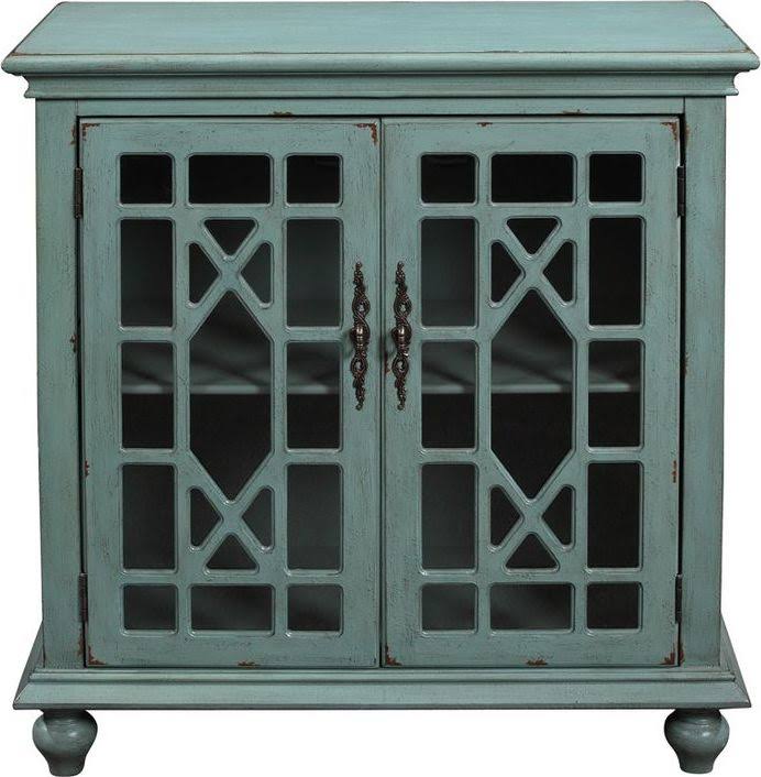 Blue Two Door Cabinet V4257