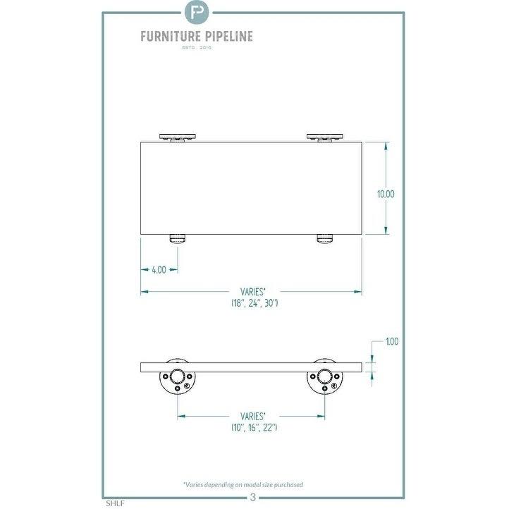 Bronze Metals & Brown Wood 3-Piece Wall Shelf W9510