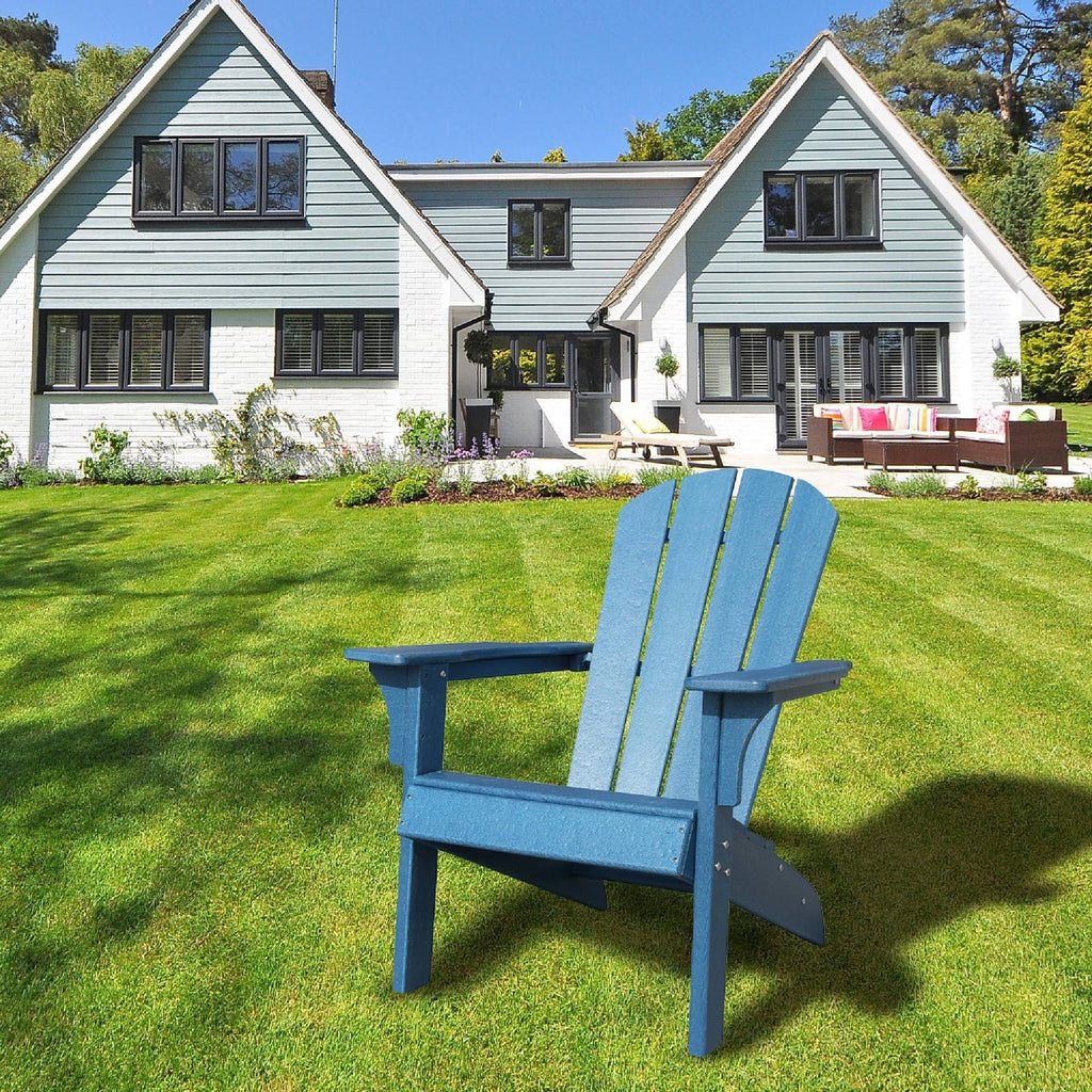 Grey Plastic Outdoor Adirondack Chair Y5890