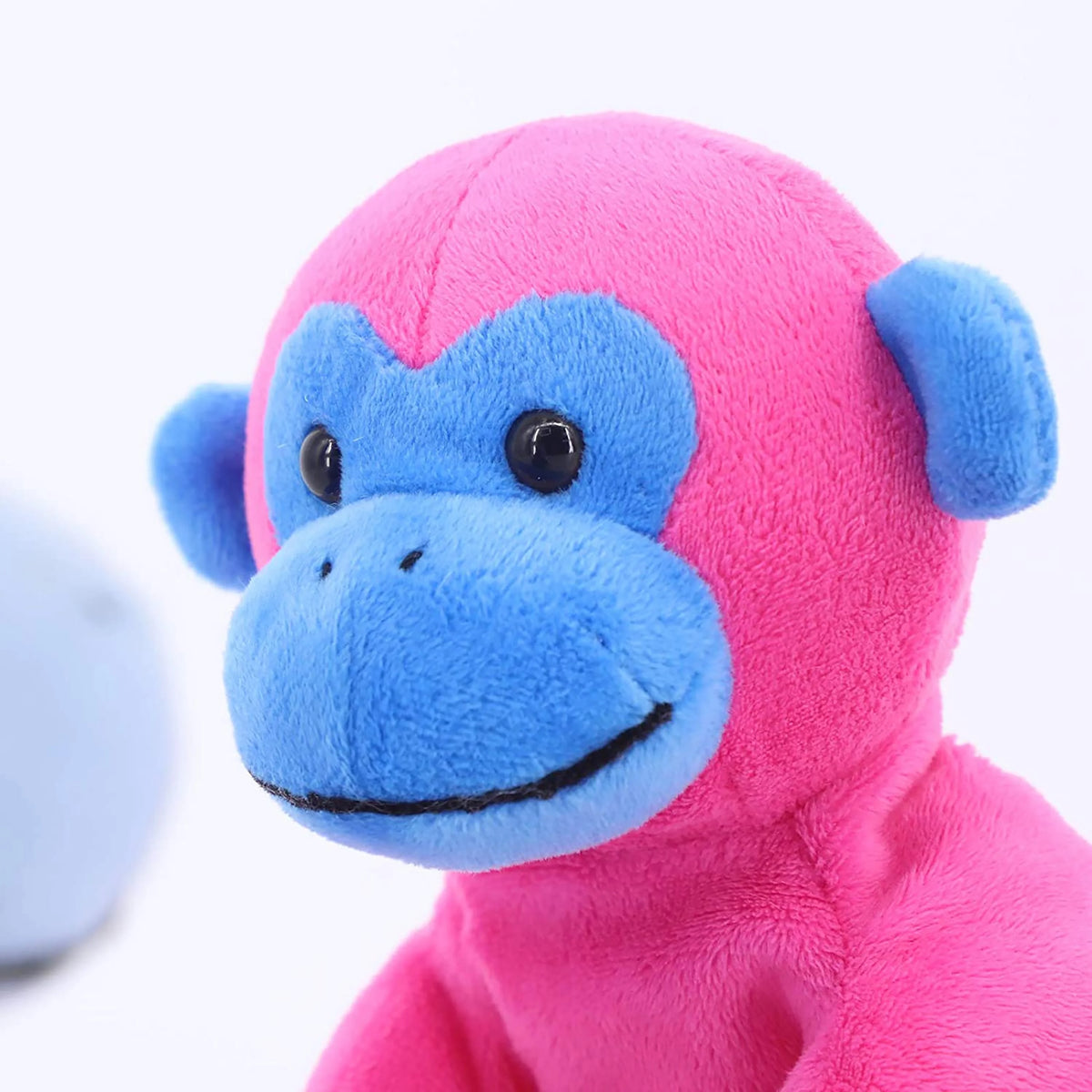 Pink and Blue Ape Monkey Stuffed Animal Plush Toy, 7.9 inches I34014