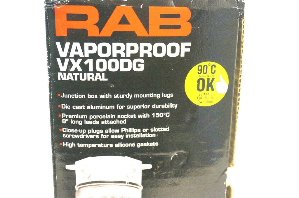 Vaporproof Ceiling Box Mount with Glass Globe and Cast Guard N996