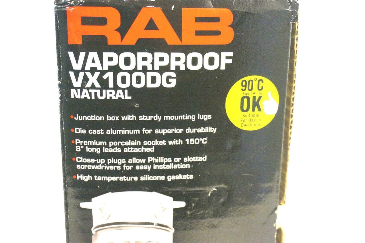 Vaporproof Ceiling Box Mount with Glass Globe and Cast Guard N996