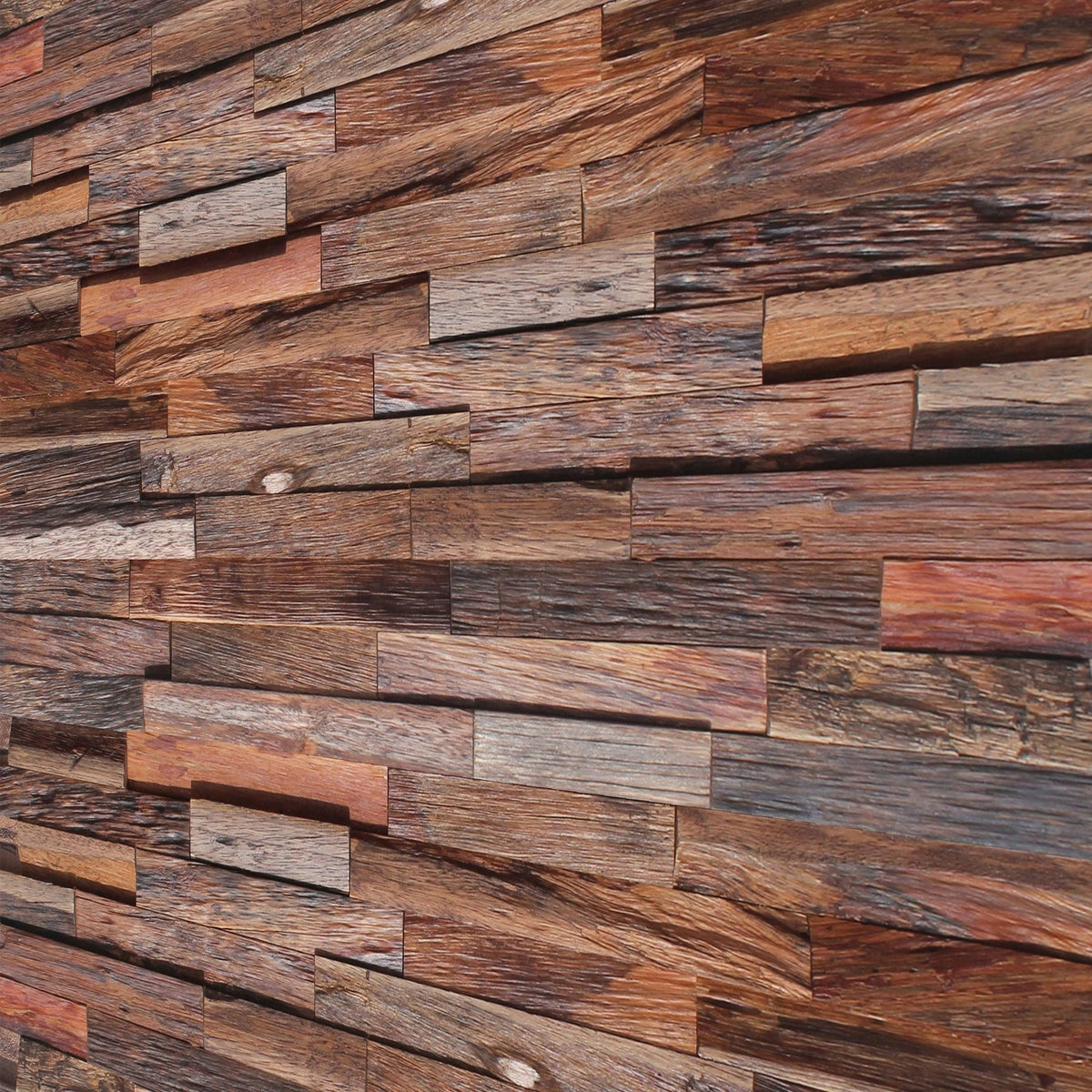 3D Mixed Brown Natural Solid Barn Wood Panels 10.40 sqft per Box G5199