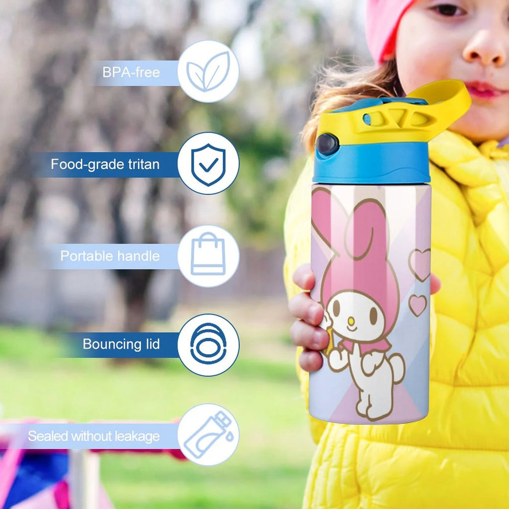 Stainless Steel Vacuum Insulated Water Bottle With Straw X7735