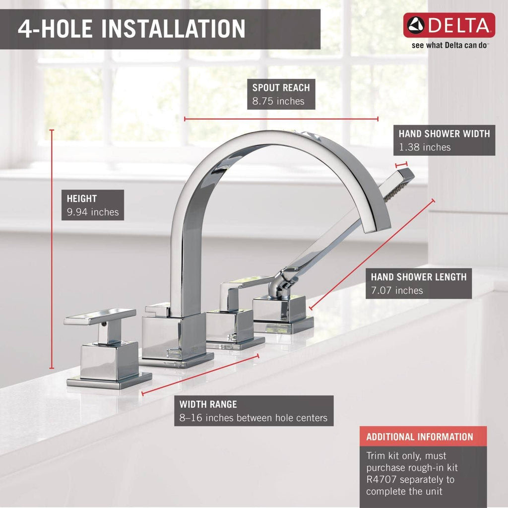Roman Tub Trim with Hand Shower Stainless M7371