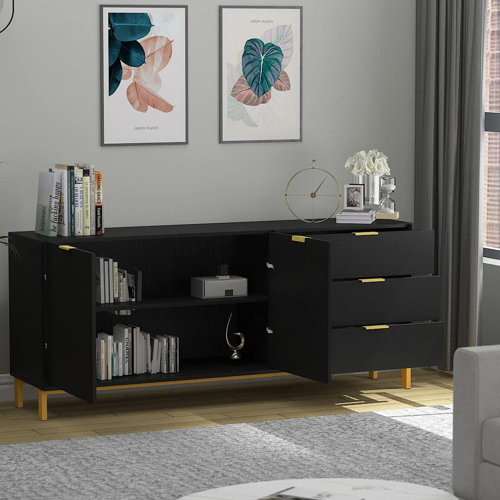 Espresso Storage Cabinet with 2 Doors & 3 Drawers M34709