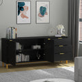 Espresso Storage Cabinet with 2 Doors & 3 Drawers M34709