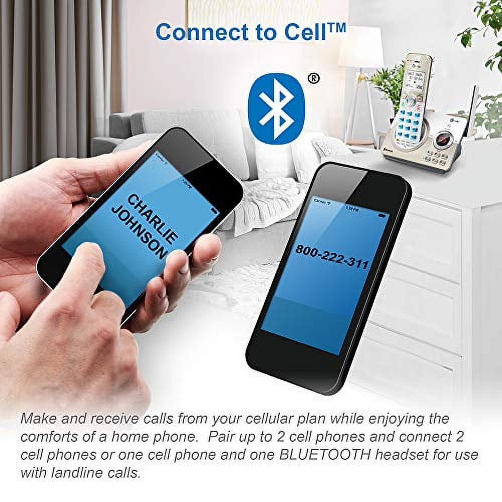 White/Champagne DECT 6.0 Expandable Cordless Phone System with Digital Answering System R936570