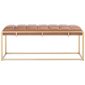Brown Channel Tufted Bench V9455