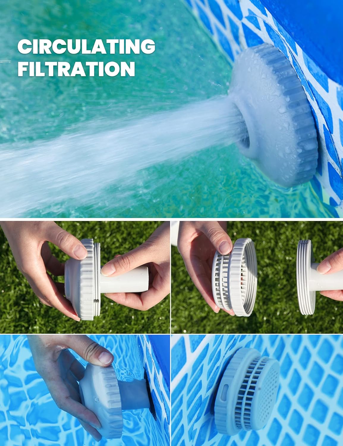 1000 GPH Above Ground Pool Pump and Filter with GFCI B34716