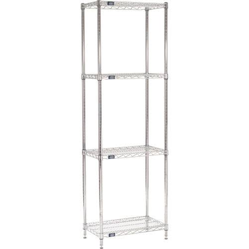 Chrome Wire Shelving Starter 30x22W x 14x22D x 74x22H W653560