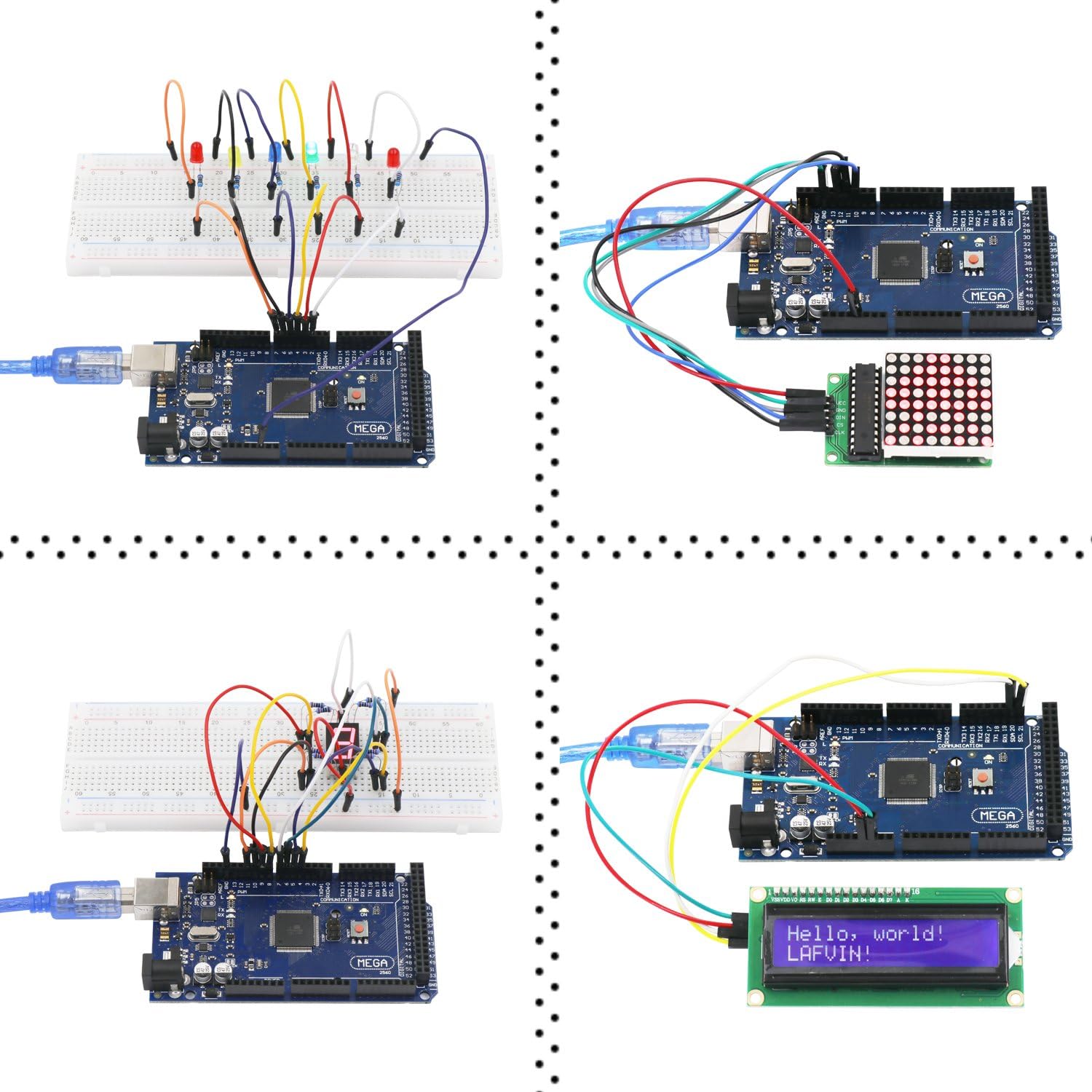 Mega 2560 Project Starter Kit with Tutorial Compatible with Arduino IDE Pack of 2 Z312