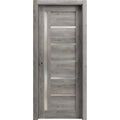 Sliding French Pocket Door 36 x 96 inches with Frosted Glass Solid Wood Interior Door D489