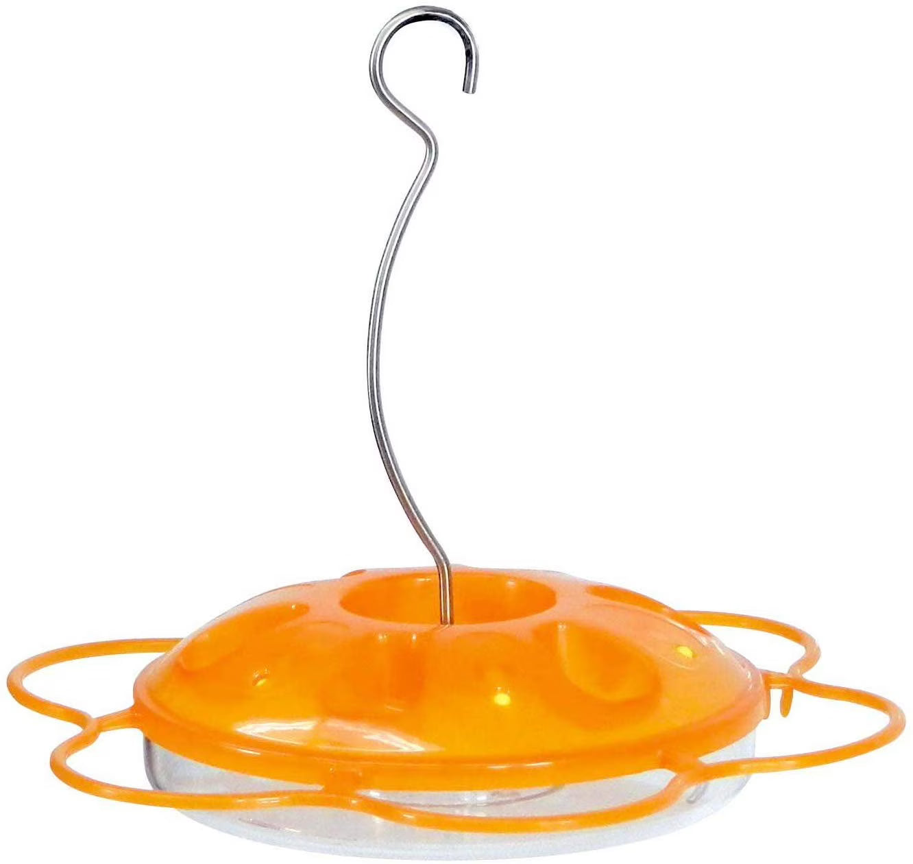 Oriole Feeder, Six Feeding Ports, Orange Feeder Saucer, 14-Ounce Capacity I6798