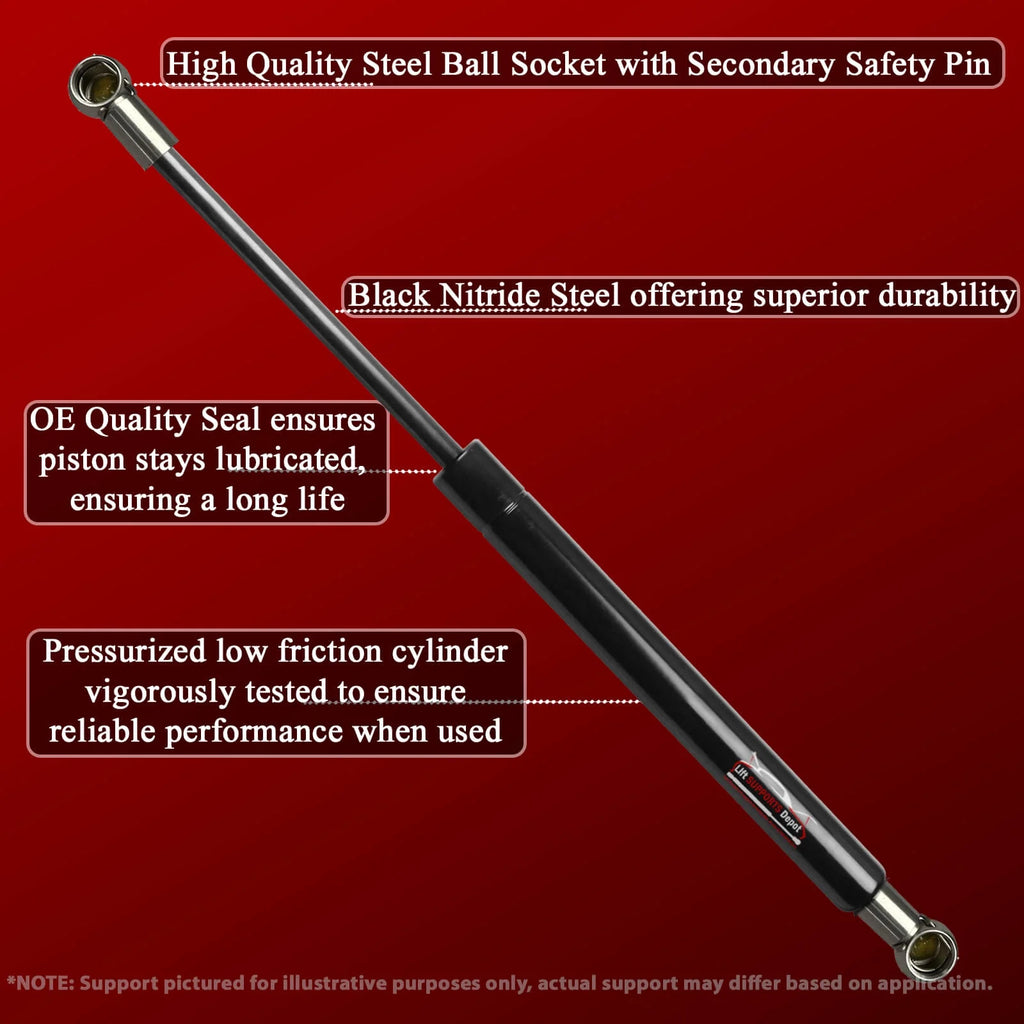 Qty 2 10Mm Steel Socket End Lift Supports 19.5 Inch Extended 30Lbs. Gas Shock B3881