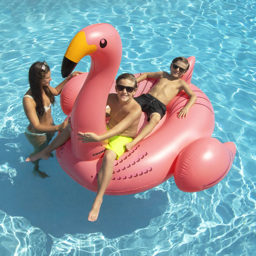 Pink Inflatable Giant Flamingo Pool Float Toy V71817