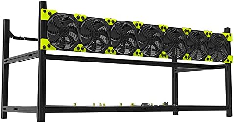8 GPU Aluminum Open Air Mining Frame Case with Fans D349