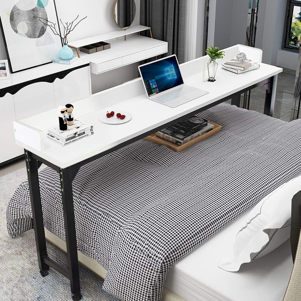 71 Inches Mobile Rolling Computer Desk with Wheels L9660