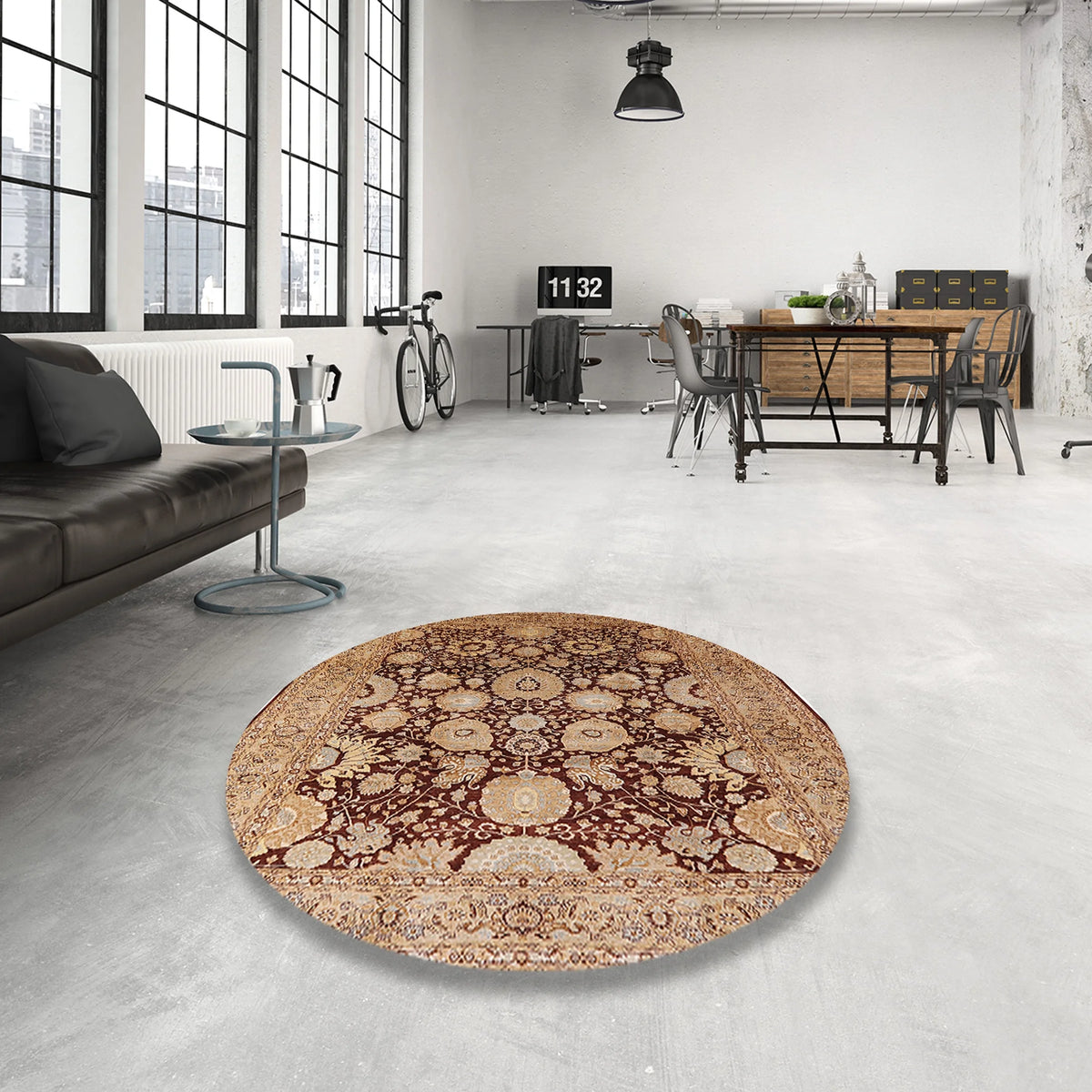 SandyBrown Rectangle Oriental Area Rug M757559