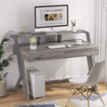 47'' Computer Desk with 2 Storage Drawers and Monitor Stand A7429