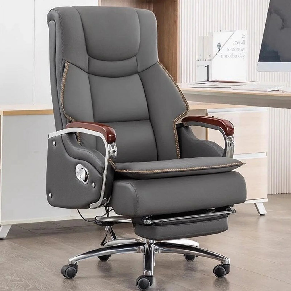 Leather Office Chair with Wheels P641