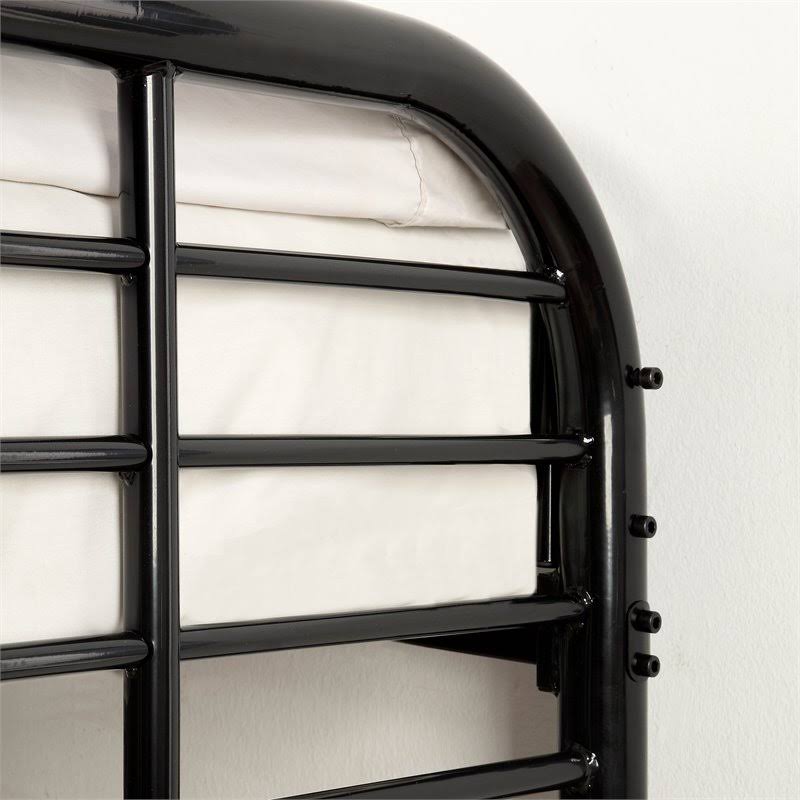 Black Metal Twin Over Futon Bunk Bed J551