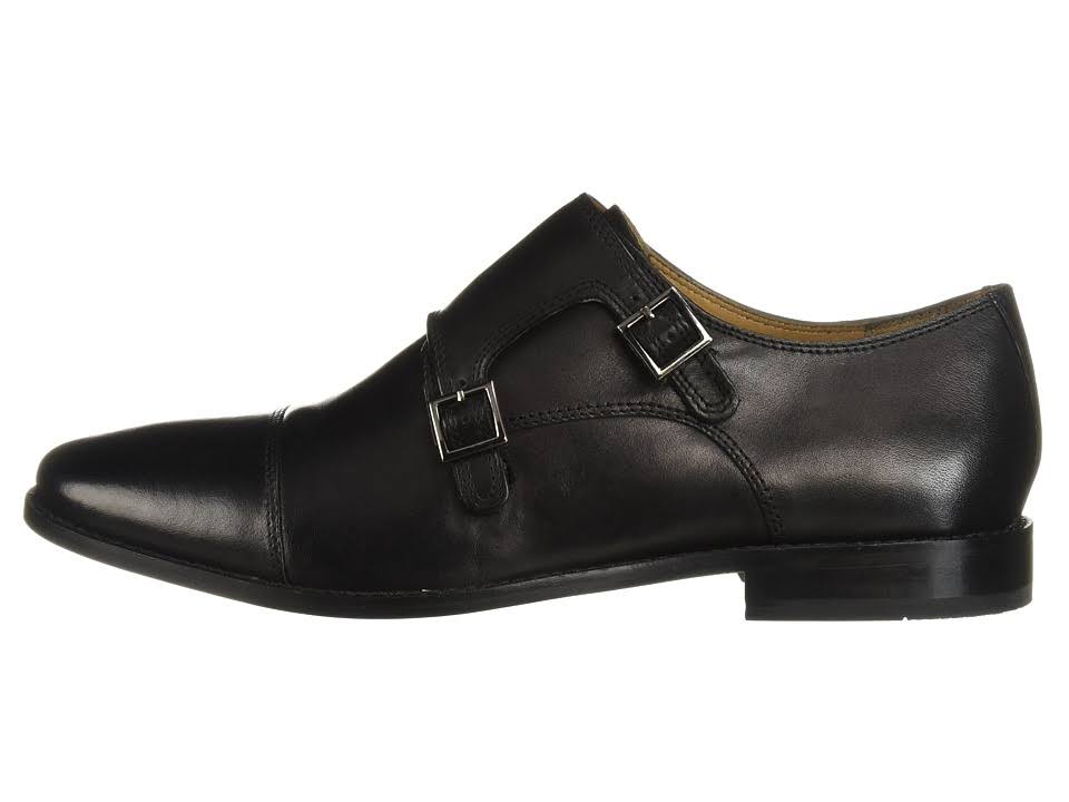 Black Double Monk Strap Shoes L9367