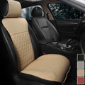 Black PU Leather Front Car Seat Cover with Backrest L343