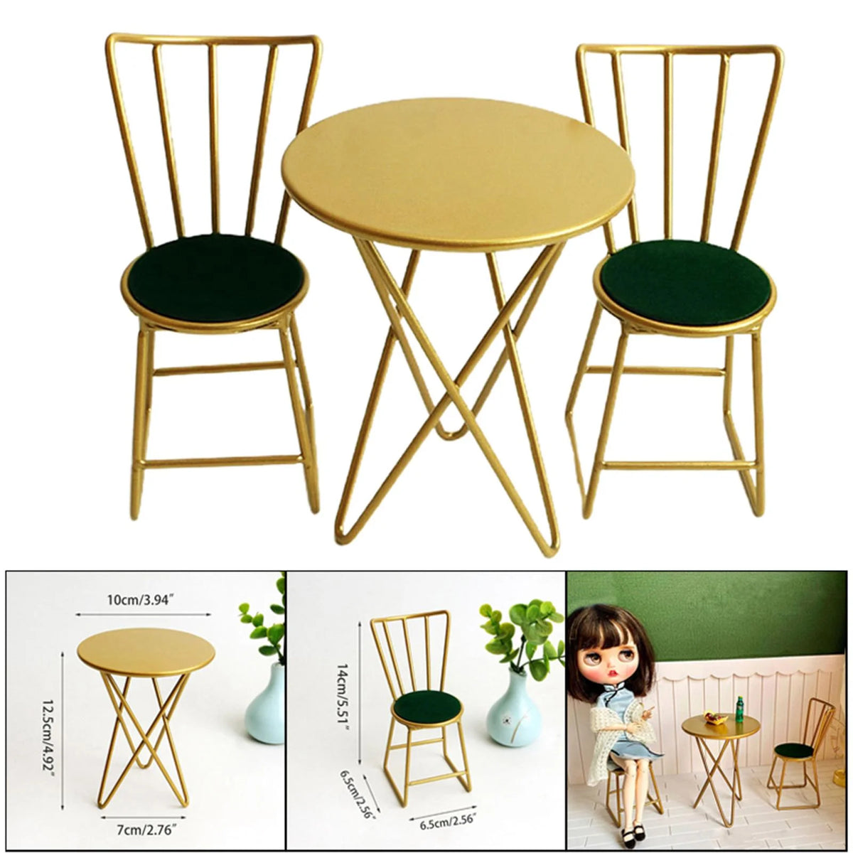Golden Dollhouse Miniature Chairs Set U4075