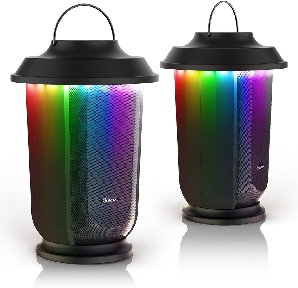 2 Pack Bluetooth 5.0 Wireless Party Speakers with LED Lights X44256