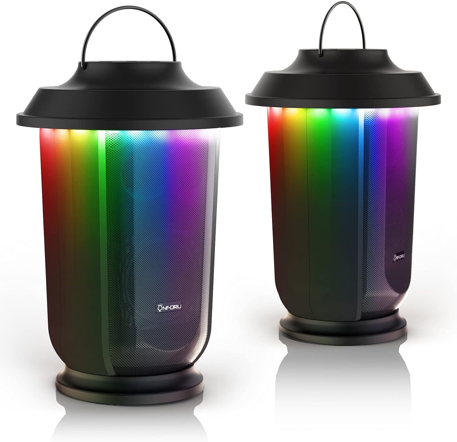 2 Pack Bluetooth 5.0 Wireless Party Speakers with LED Lights X44256