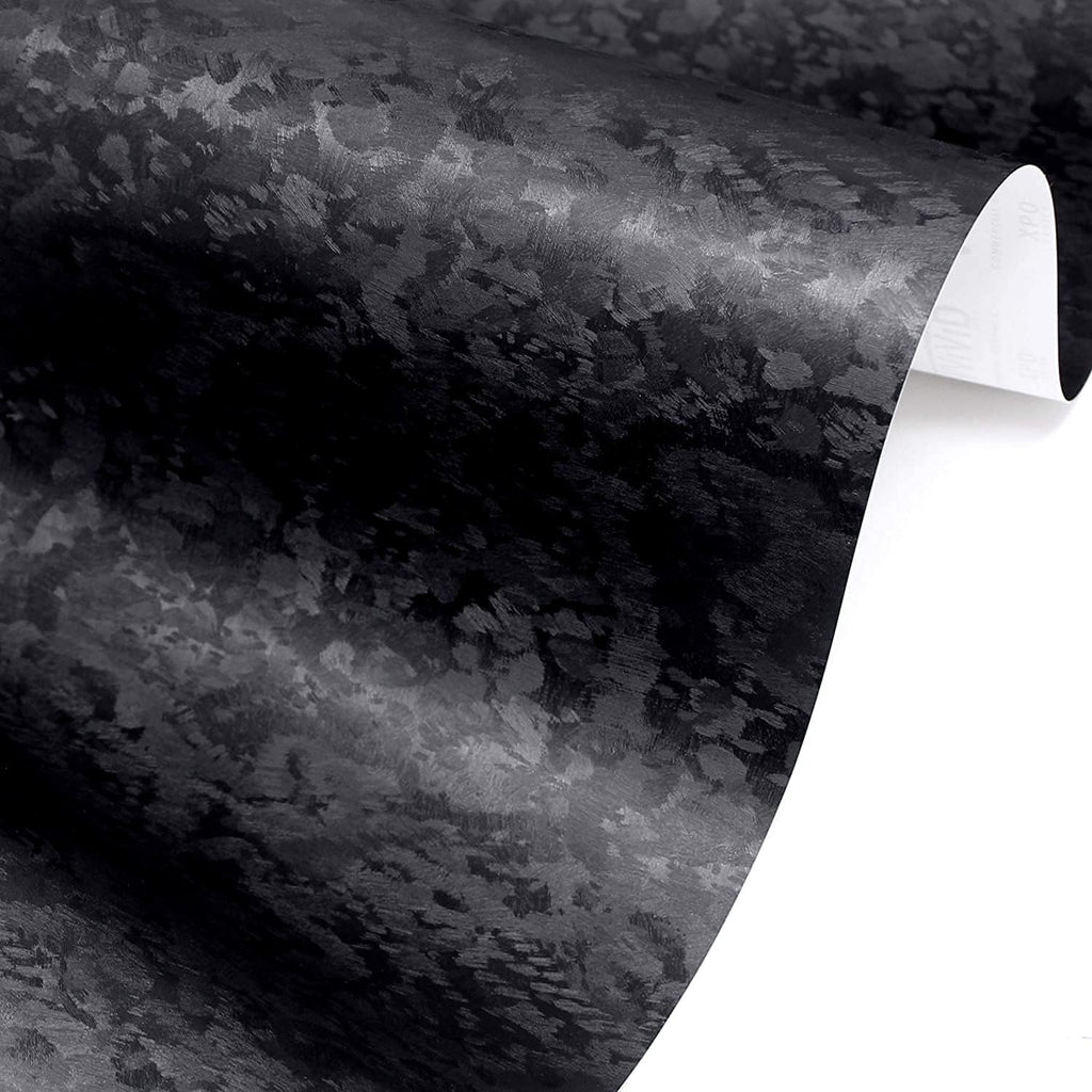 Black Forged Brushed Carbon Fiber Vinyl Wrap 6ft x 5ft Pack of 2 A4492