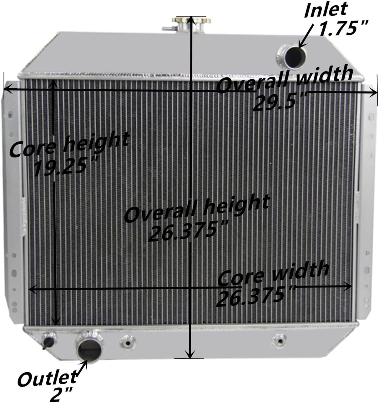 3 Row Aluminum Radiator K524