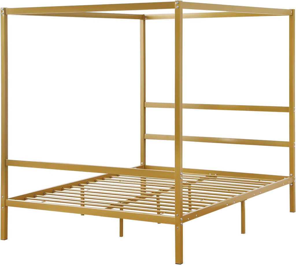 Gold Full Size Canopy Bed Frame M975