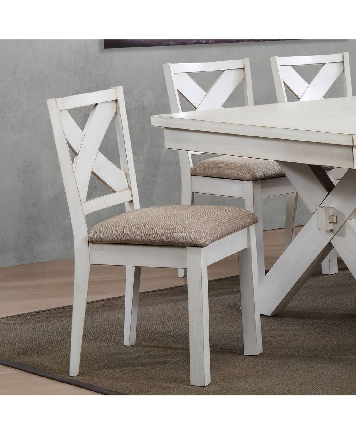 Antique White Side Chair Set of 2 M64514