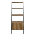 Reclaimed Wood Ladder Bookcase with Cabinet P233969